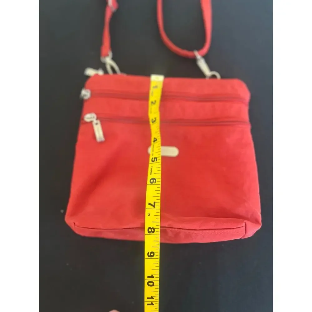 BAGGALLINI CROSSBODY BAG PURSE REMOVABLE STRAPS EXTRA POCKETS RED